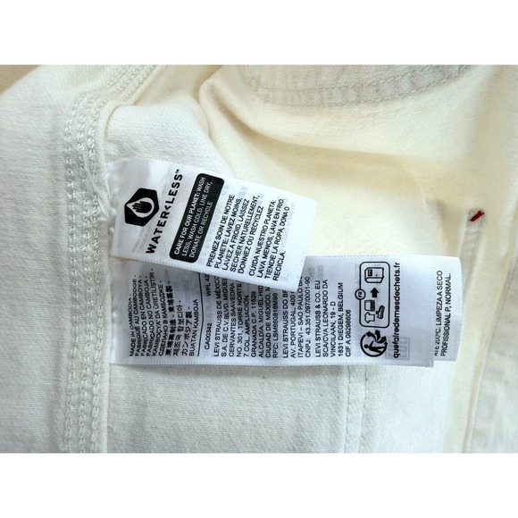 Levi's Premium Iconic White Chore Coat Utility Jacket Workwear Minimalist S - Picture 5 of 8